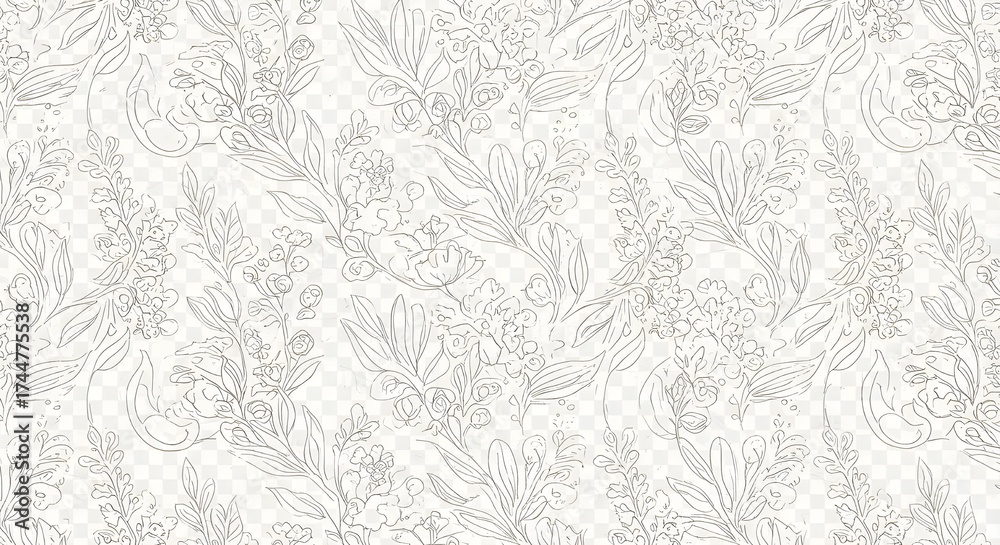 white seamless pattern with floral pattern white seamless pattern with floral pattern