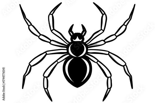halloween spider silhouette illustration