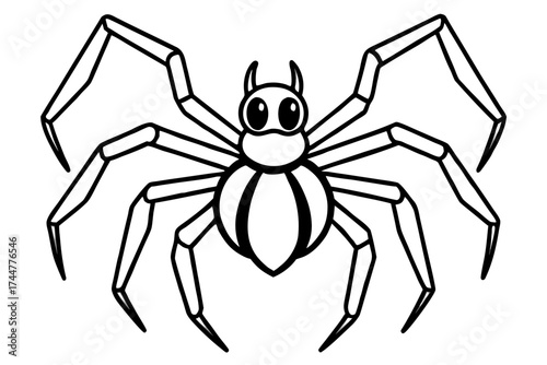 halloween spider silhouette illustration