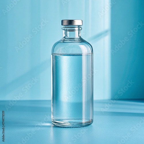 blue glass bottle