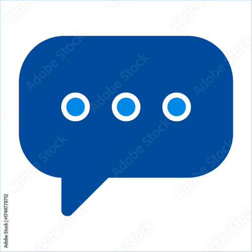 Messaging Icon: Simple yet evocative illustration of a chat bubble icon. A minimalist and versatile visual perfect for a range of digital contexts.