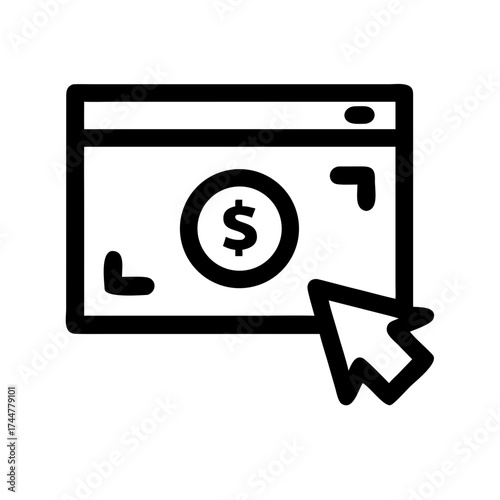 Online payment icon, symbolizing digital transaction