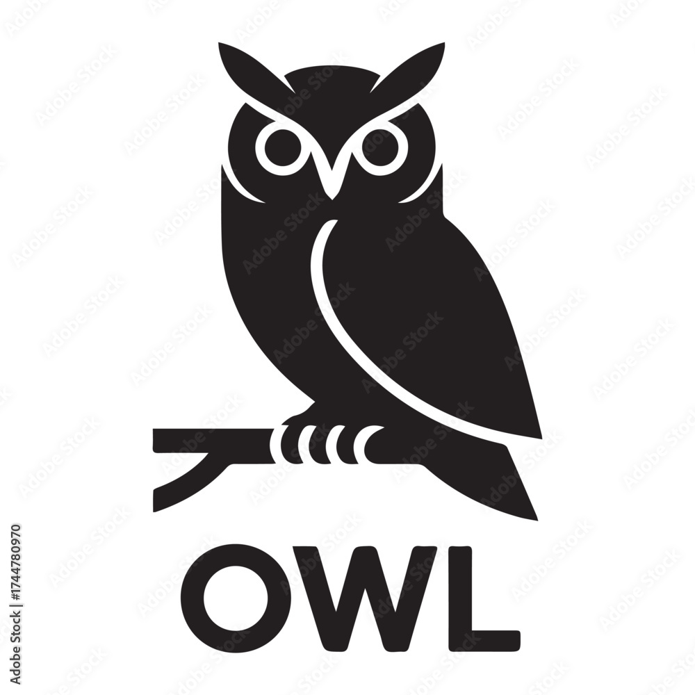 Naklejka premium owl on a white background