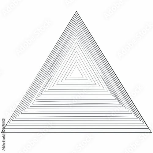 Nested triangles receding into the center, creating a geometric tunnel effect.