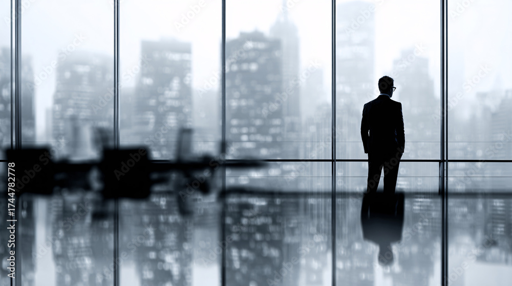 Fototapeta premium Abstract blur image of Business people walking at modern hallway with bokeh for background usage 