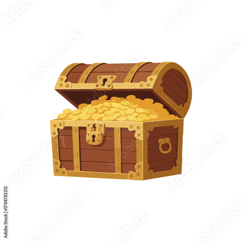 treasure chest with gold coins