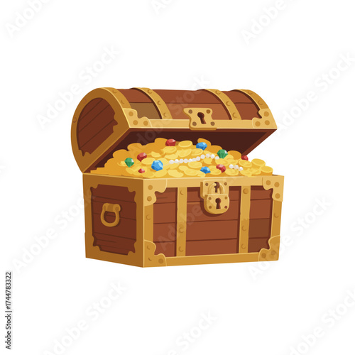 treasure chest isolated on white