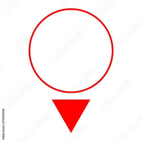 Minimalist red emblem combining circle and triangle, symbolizing unity, strength, and modern Arab identity.