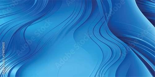 Abstract blue wave design with a soft gradient and futuristic curve pattern for a digital web wallpaper background