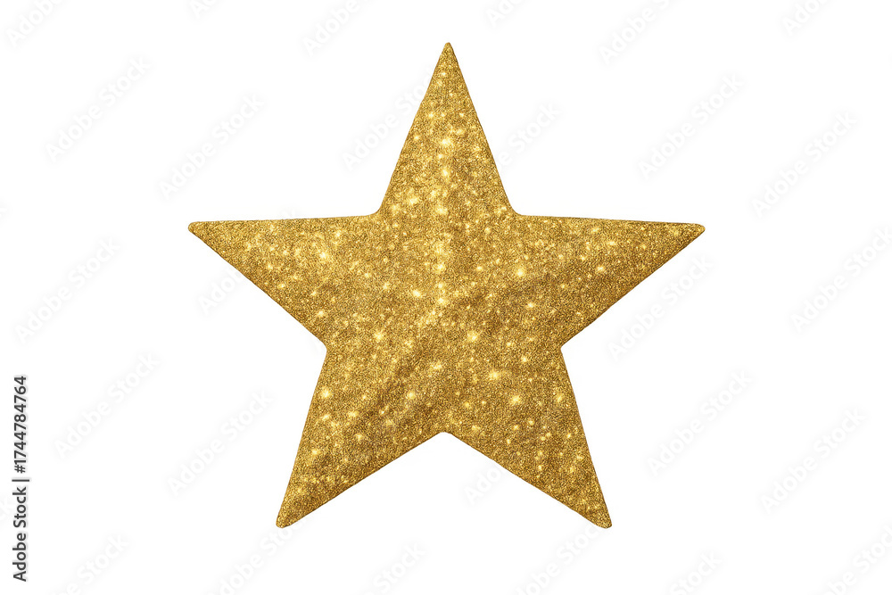 Obraz premium Gold glitter star shape transparent background