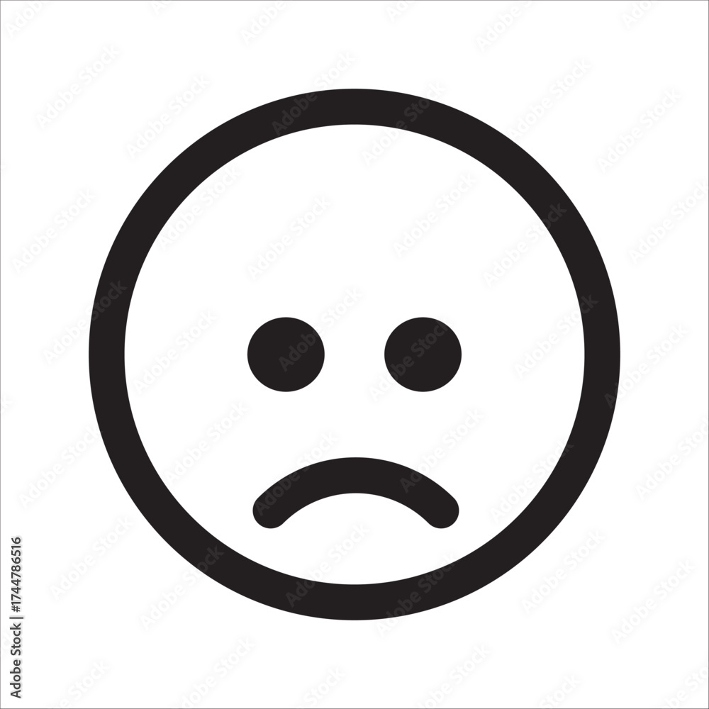 Fototapeta premium Emoticons icon . Happy and sad emoji symbols. Emoticons with different moods. Smile sign.