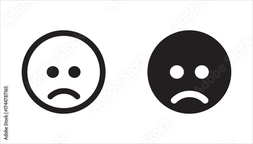 Set  emoticons . Emoji social network reactions icon. Cartoon emoticons . facial expressions and simple expressions different cartoon smile flat illustration.