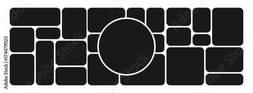 Creative moodboard and brandboard template with photo collage layout