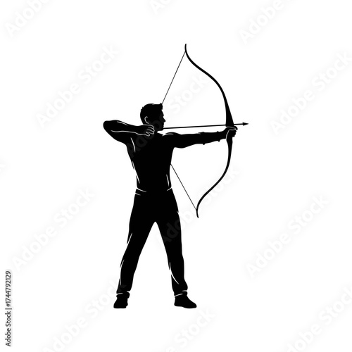 man with bow and arrow