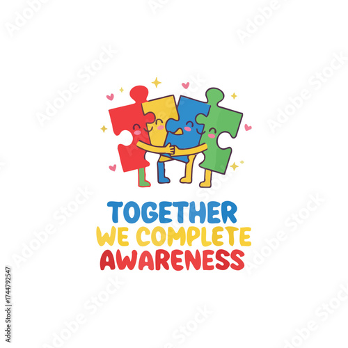 Autism Awareness Together We Can Make A Difference Puzzle Shirt.