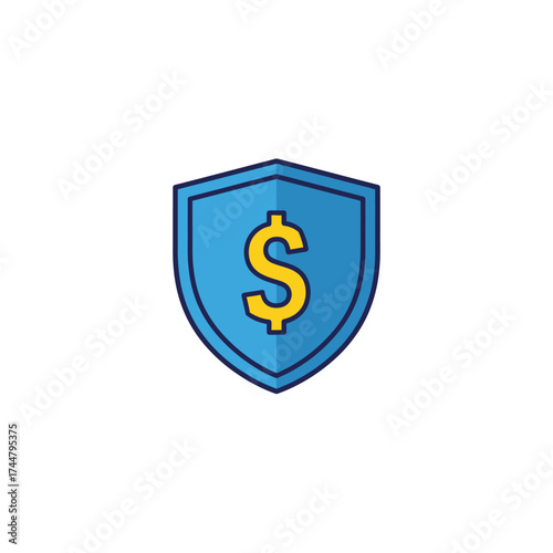 A stylized blue padlock icon with a white checkmark above a keyhole, flanked by two shield-like elements, conveying successful security and protection.