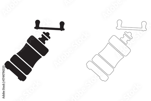 Medieval Cannon Silhouette Vector Illustration Antique Weapon Concept Graphic Design Element Battle Technology Black and White