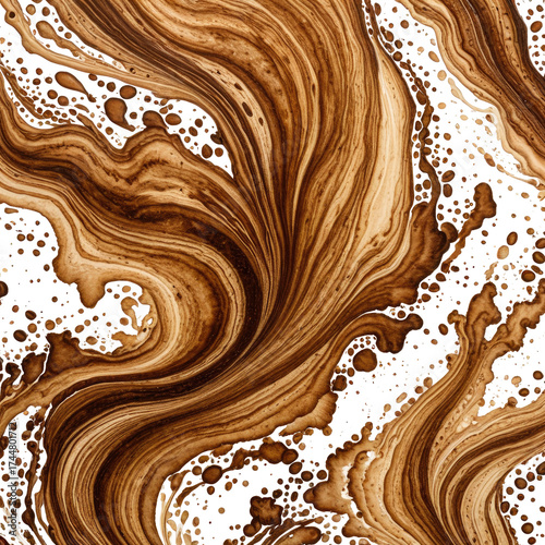 Abstract brown swirls and lines create a fluid, organic pattern