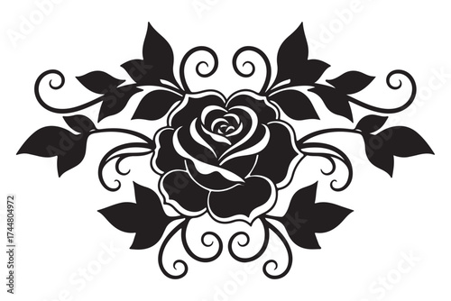 Elegant floral design with delicate botanical illustrations and vibrant color accents