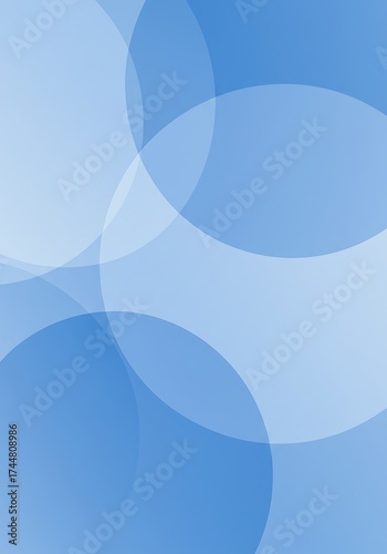 A clean, modern wallpaper with a geometric design of transparent blue bubbles and varied shading