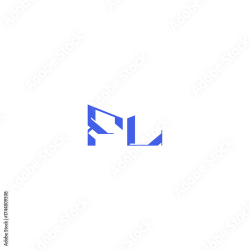 techno geometric style FL square concept abstract monogram initial logo design letter Free Download techno geometric style FL square concept abstract monogram initial logo design letter - GFXLoad
