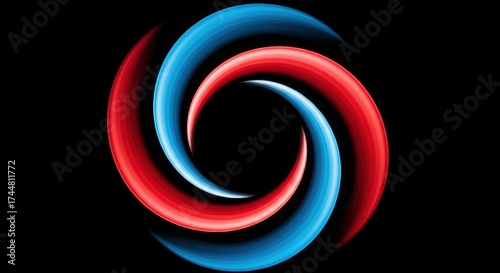 red blue and white backgrounds - A vibrant swirling design featuring alternating red and blue tones creates a dynamic visual effect against a black background, suggesting motion and energy