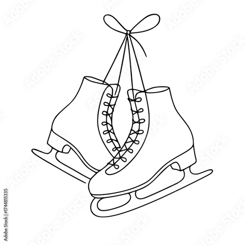 ice skates tied together