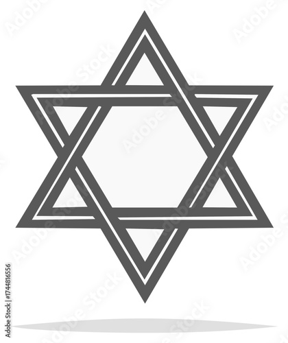 Star of David Jewish religious symbol abstract geometric spiritual icon illustration