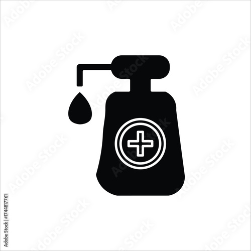 hygiene icons. simple solid vector