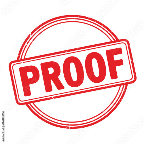 Red proof stamp seal of approval
