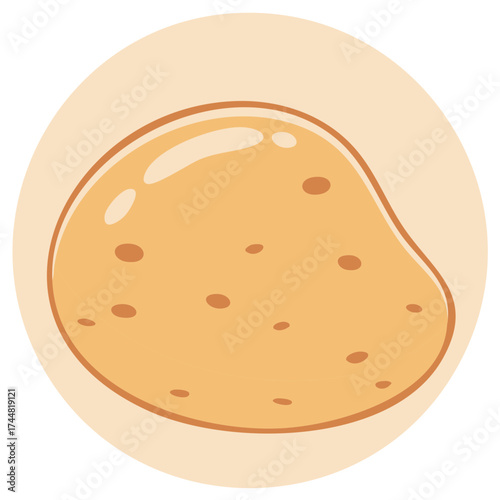 Simple graphic illustration of a fresh organic potato vegetable icon