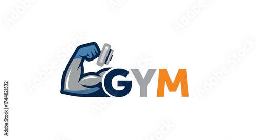 Build your strength at the gym with this dynamic logo, perfect for fitness brands, personal trainers, and athletic apparel designs with muscle power