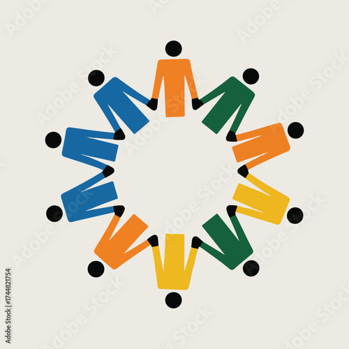 Creative Global Dignity Day design in solid color vector style with multicultural people, symbolic hearts, unity icons, and empowerment motifs perfect for social awareness and educational content
