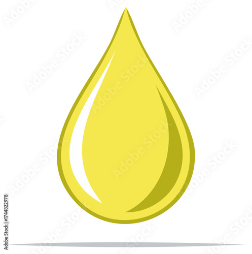 Yellow Liquid Drop, Isolated Illustration, Vector Graphics, Food, Drink, Graphic Resource