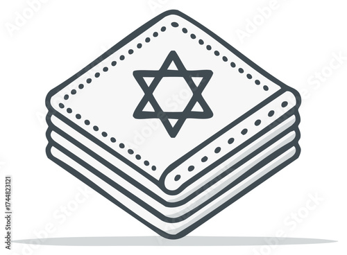 Star of David on a Stack of Napkins Icon