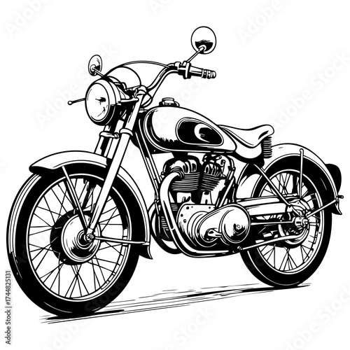 Classic vintage motorcycle