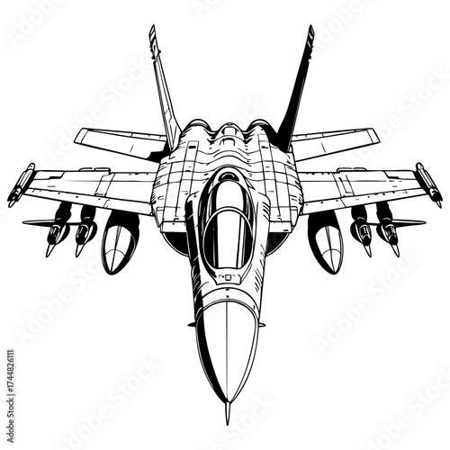 Fighter Jet Aircraft Illustration