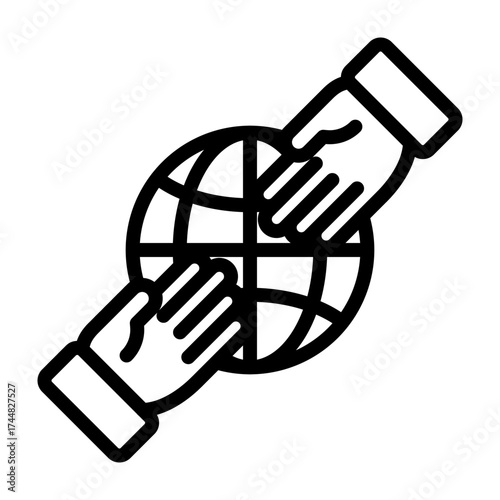 Global Inclusion Vector Line Icon Design