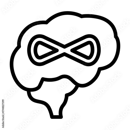 Neurodiversity Vector Line Icon Design