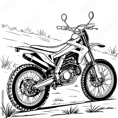 Dirt Bike Coloring Page