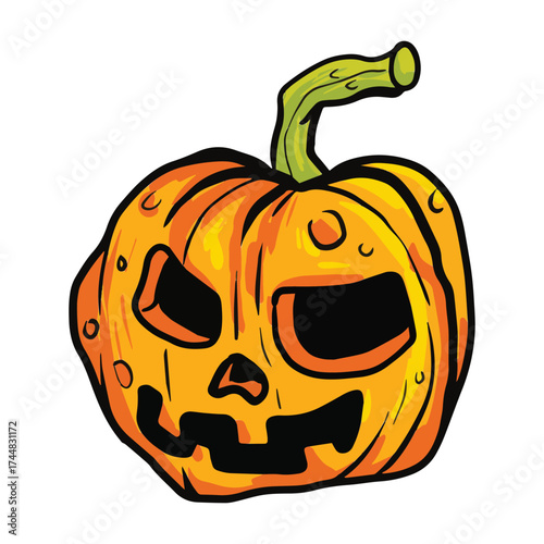 Vector Illustration of halloween pumpkins 