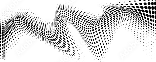 Grunge halftone background wave calming rhythms elements design vector illustration fit for social media post, poster, banner, header, web, wallpaper