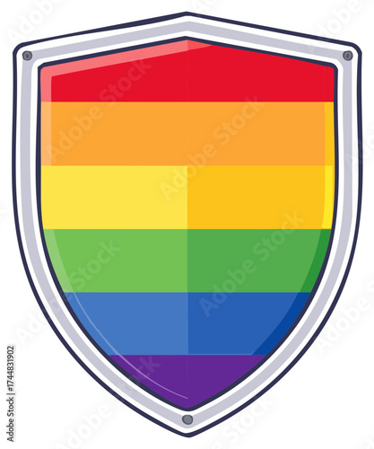 Rainbow Shield Emblem Symbolizing Protection and Diversity Free Download Rainbow Shield Emblem Symbolizing Protection and Diversity - GFXLoad
