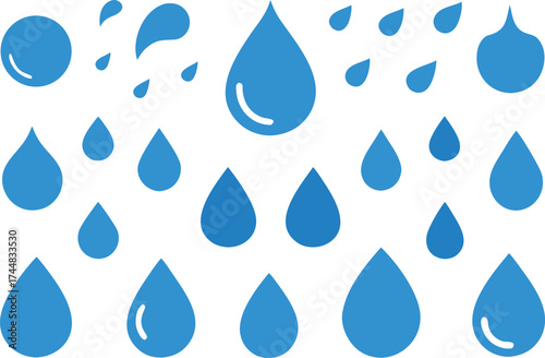 Versatile water droplet and splash vector graphics pack 100 variations scalable eps