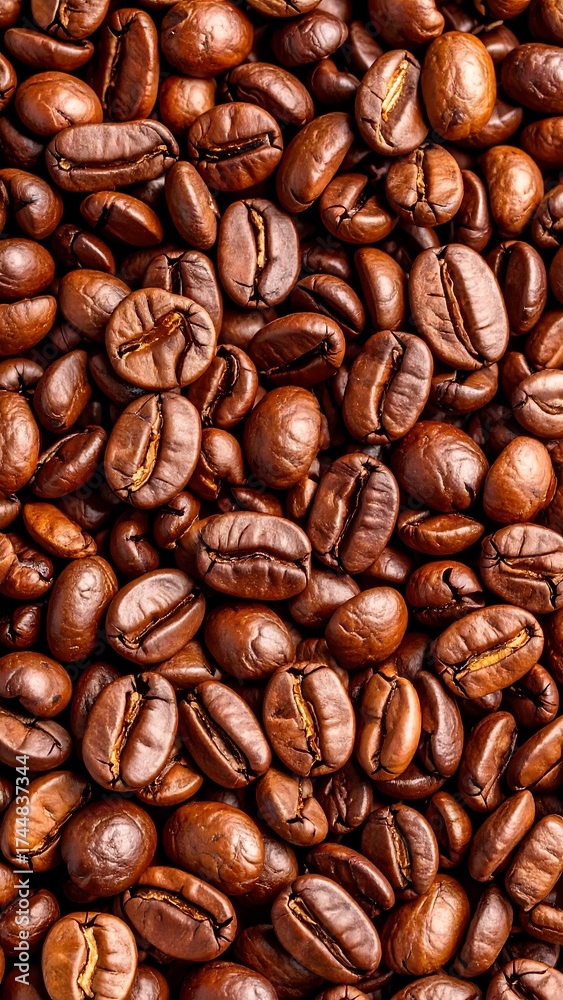 Naklejka premium Close-up of coffee beans