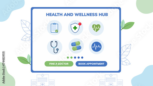 Health and Wellness Hub Digital Dashboard for Online Booking