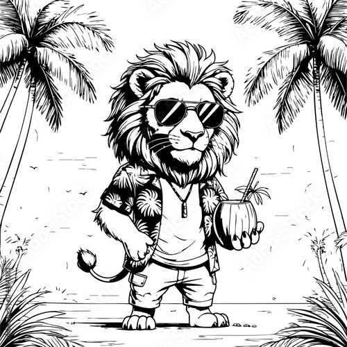 Tropical Lion with Coconut Juice