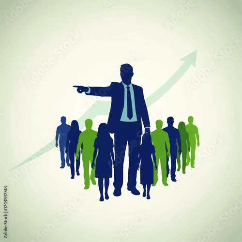 Business Leader Guiding Team Towards Success.