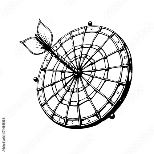 Precision meets Purpose: Dart piercing bullseye symbolizes strategic focus and accomplishing