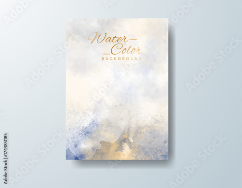 Cards with watercolor background. Design for your cover, date, postcard, banner, logo.